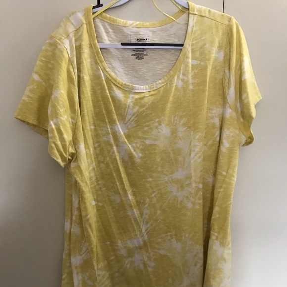 Sonoma Dresses Kohls Yellow Tie Dye Tee Shirt Dress Poshmark